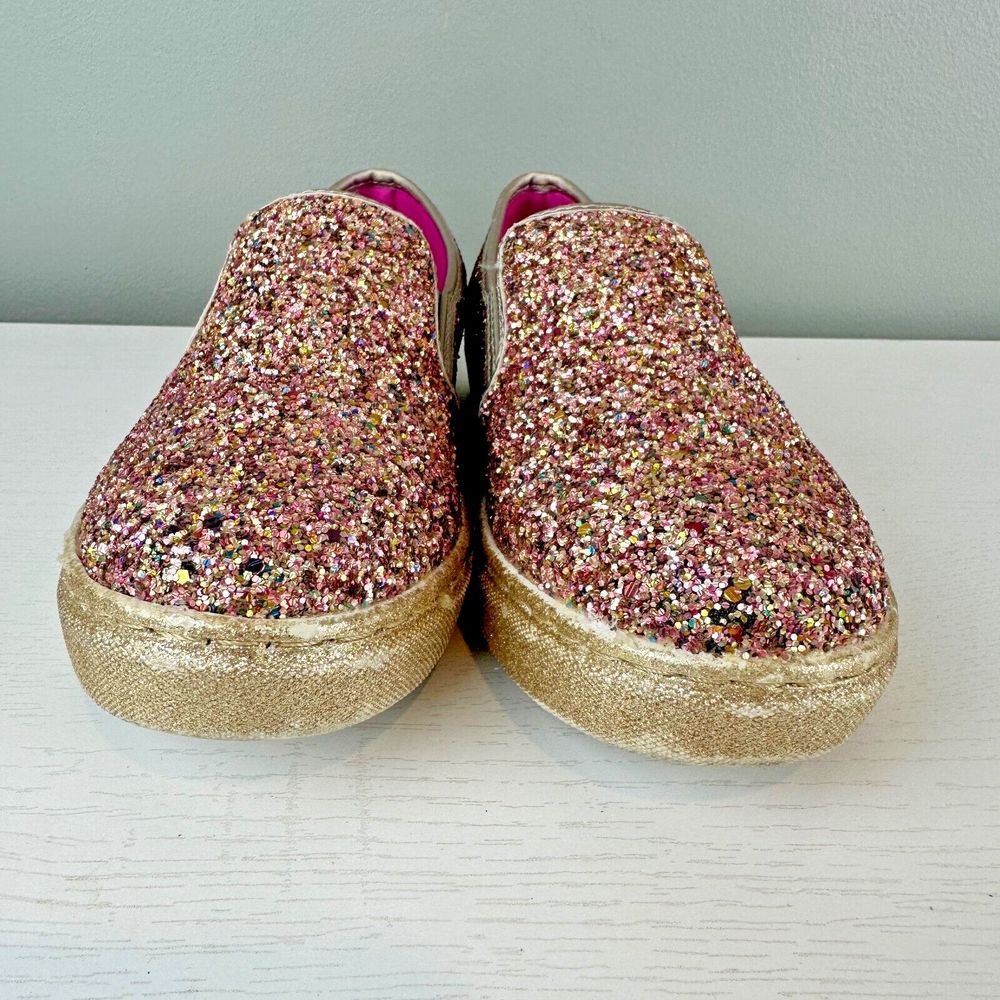 Steve Madden Glittery Kids Sneakers - Gold and Pink - Picture 2 of 8